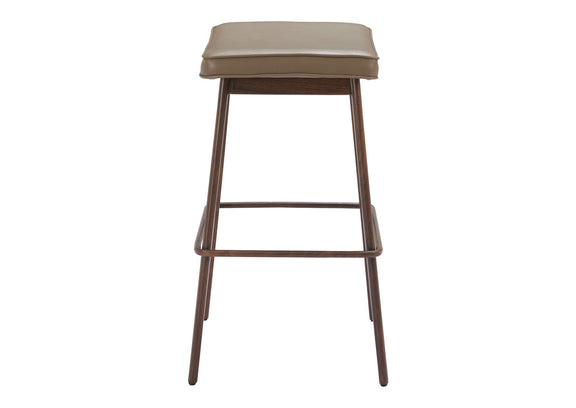 110330 Divat Barstool (Set Of 2) Taupe & Walnut