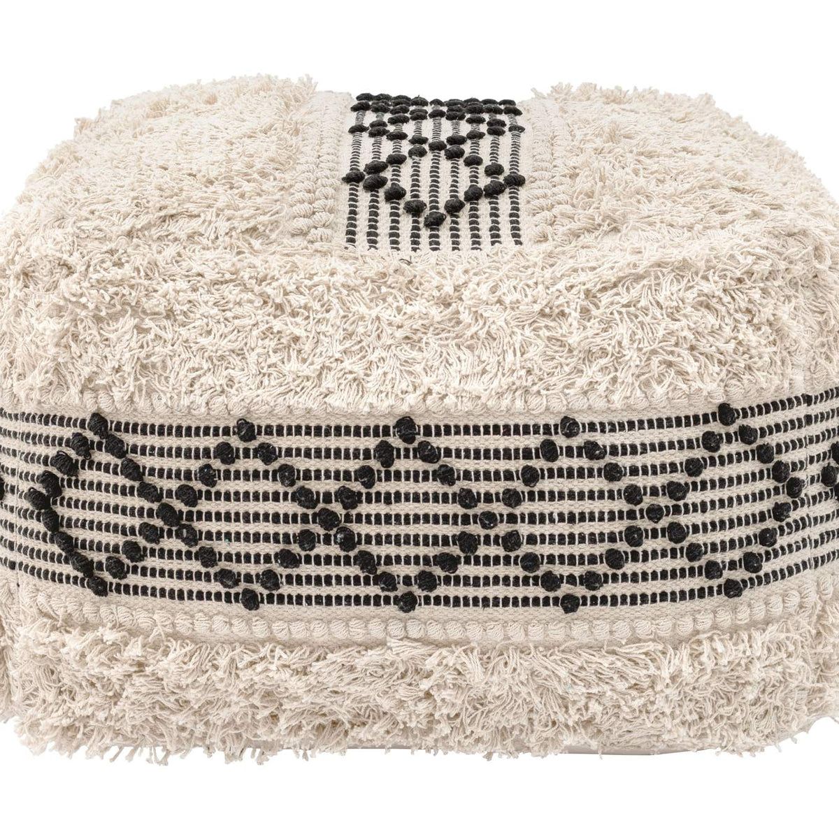 109823 Pisco Ottoman Beige & Black