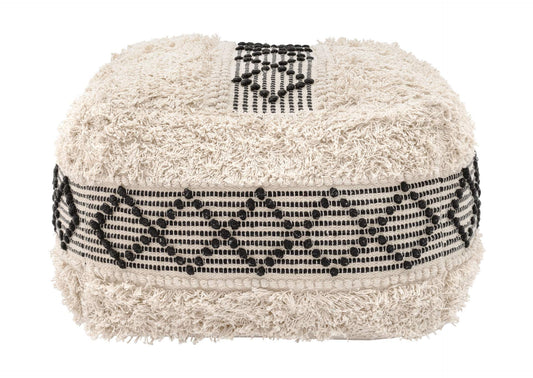 109823 Pisco Ottoman Beige & Black
