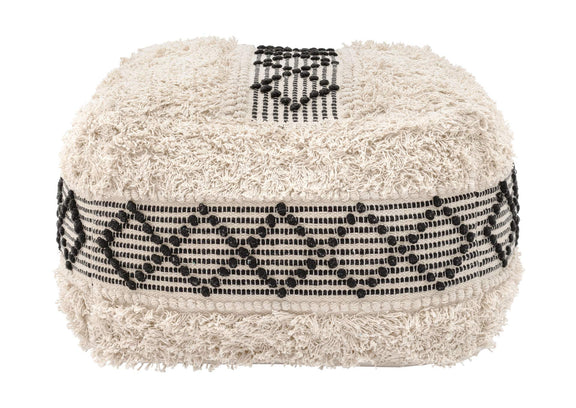 109823 Pisco Ottoman Beige & Black