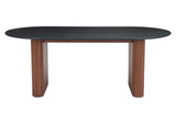 110300 Lassig Dining Table Black & Walnut