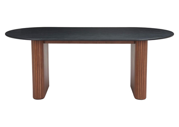 110300 Lassig Dining Table Black & Walnut