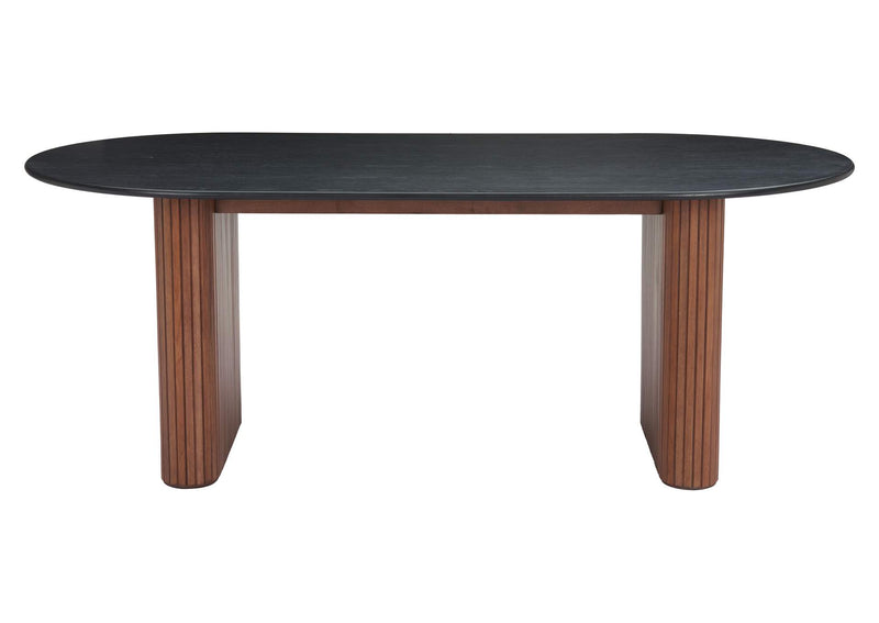 110300 Lassig Dining Table Black & Walnut