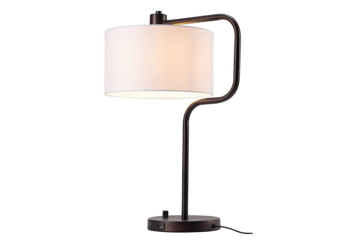 56146 Middlemist Table Lamp White