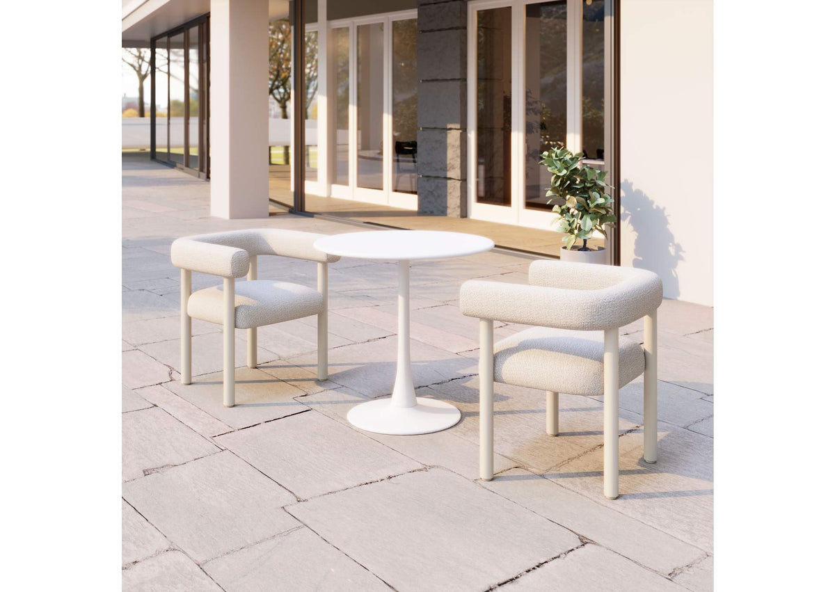704048 Sunbath Outdoor Dining Chair (Set Of 2) White