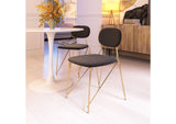 109661 Georges Dining Chair (Set Of 2) Gray & Gold