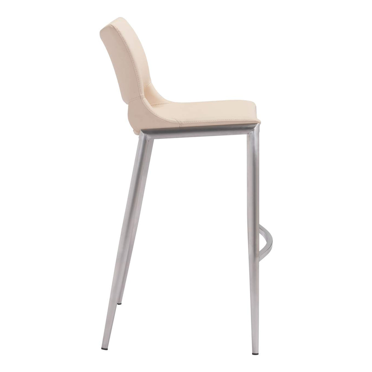 101285 Ace Barstool (Set Of 2) Light Pink & Silver