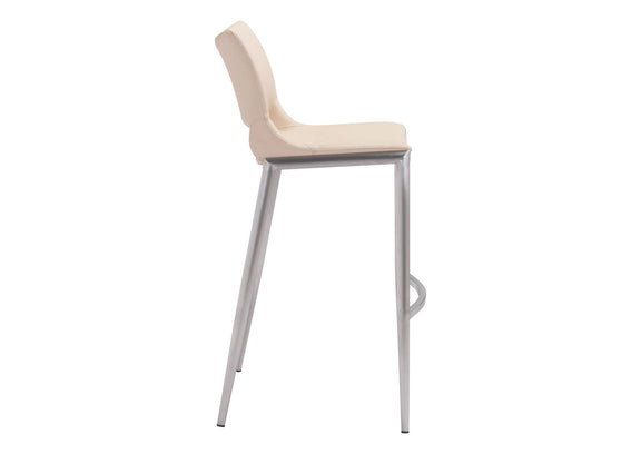 101285 Ace Barstool (Set Of 2) Light Pink & Silver