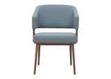 110328 Poise Dining Chair Azure Gray & Walnut