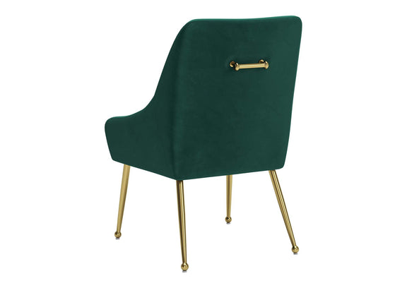 109716 Maxine Dining Chair Green & Gold