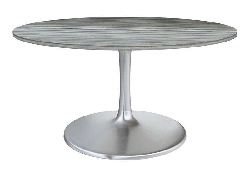 109452 Star City Dining Table (60") Gray & Silver