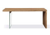 JVLH11 One Modern Coastal Writing Desk In White Oak And Glass