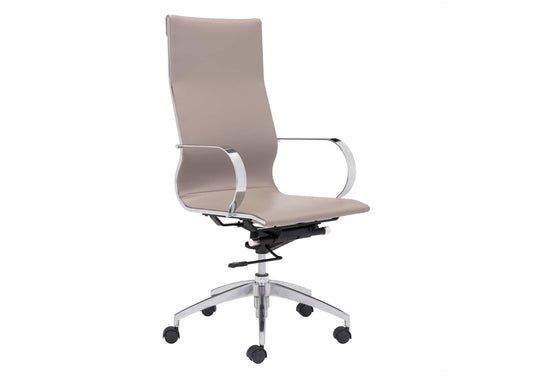 100373 Glider High Back Office Chair Taupe