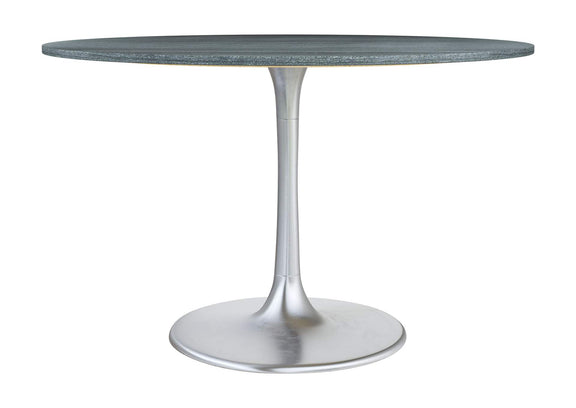 109445 Metropolis Dining Table Gray & Silver
