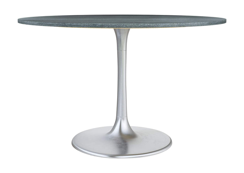 109445 Metropolis Dining Table Gray & Silver