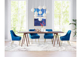 109715 Maxine Dining Chair Navy Blue & Gold