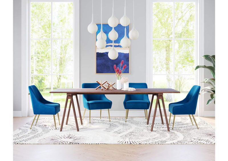 109715 Maxine Dining Chair Navy Blue & Gold