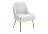 109714 Maxine Dining Chair White & Gold