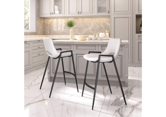 109538 Desi Counter Stool (Set Of 2) White