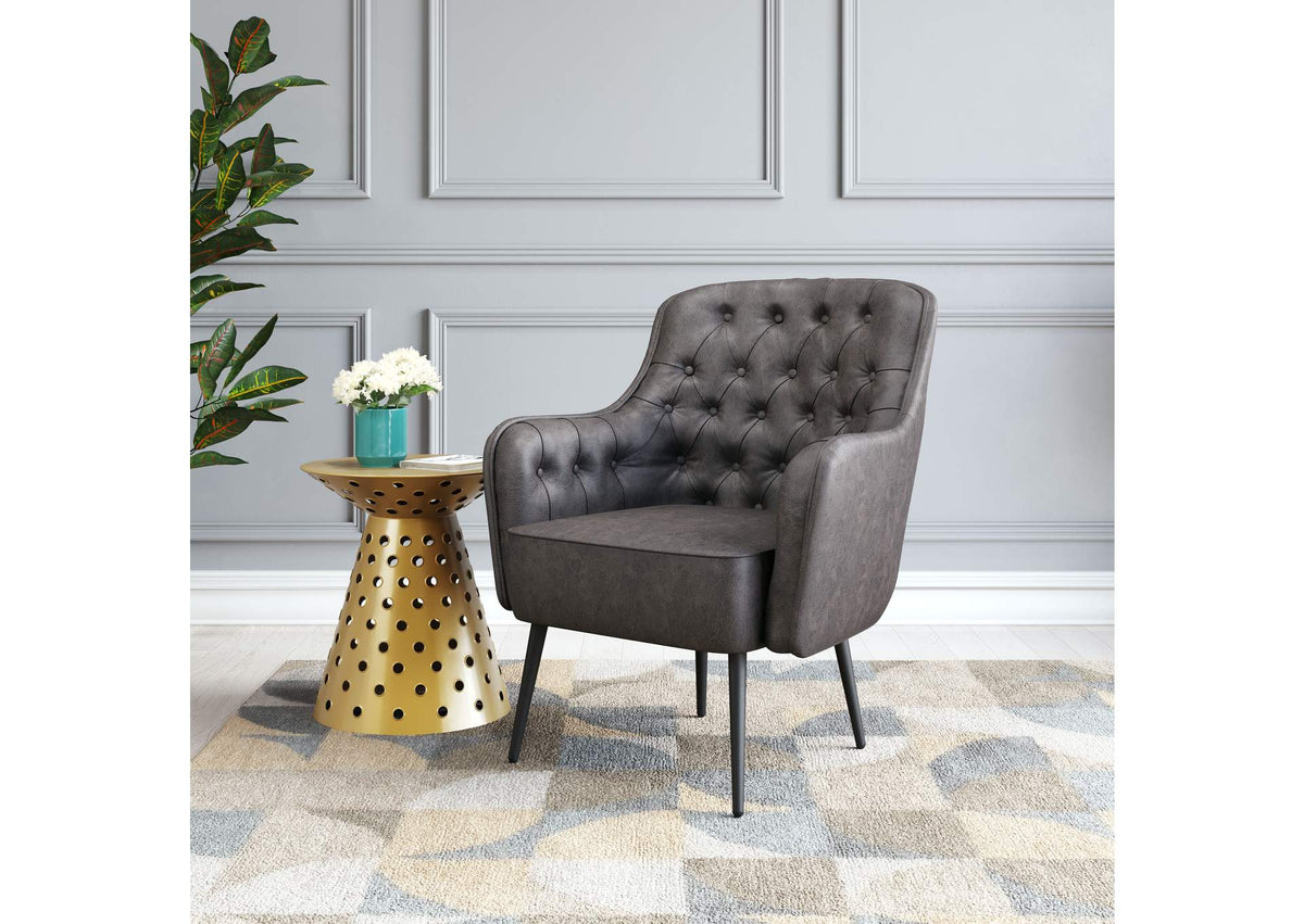 109054 Tasmania Accent Chair Vintage Black