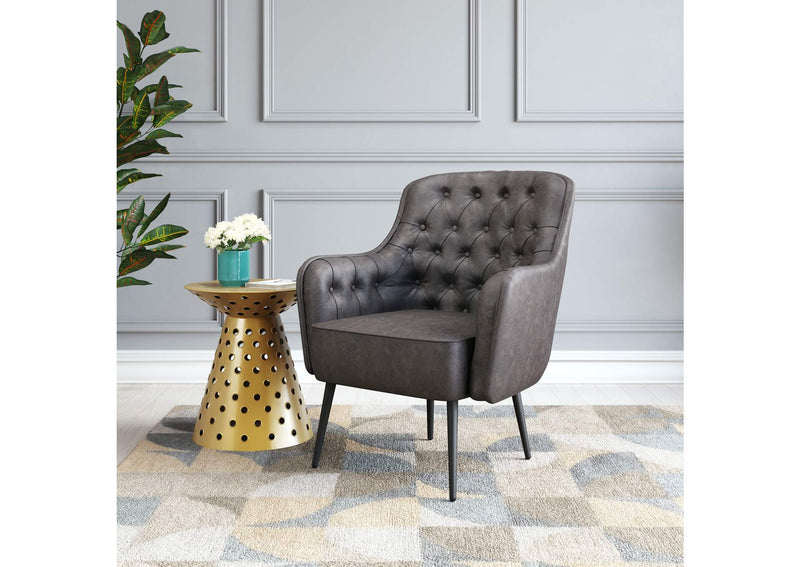 109054 Tasmania Accent Chair Vintage Black