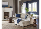 PMRR21 Virton Solid Wood Round Coffee Table In Smoked Brown