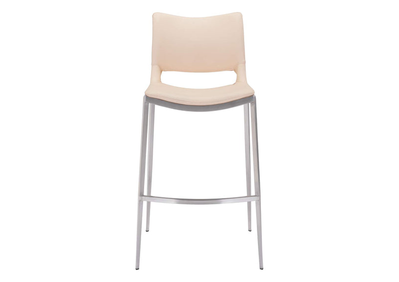 101285 Ace Barstool (Set Of 2) Light Pink & Silver