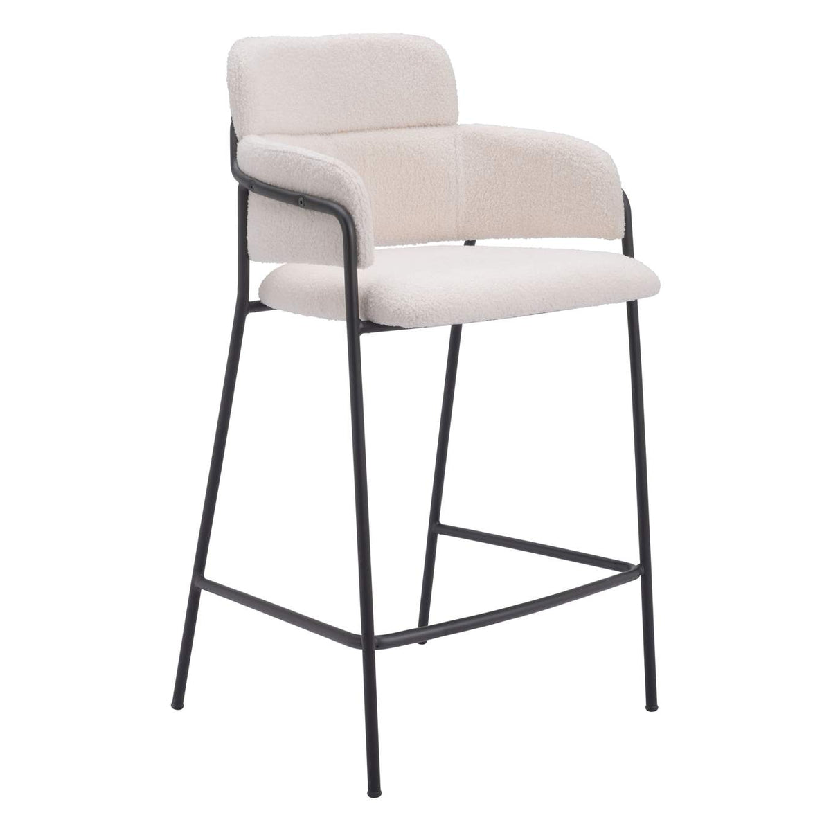 109665 Marcel Counter Stool (Set Of 2) Cream