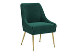 109716 Maxine Dining Chair Green & Gold