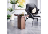 A12254 Marcos Side Table Black & Antique Bronze