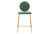 109805 Odessa Counter Stool (Set Of 2) Green & Gold