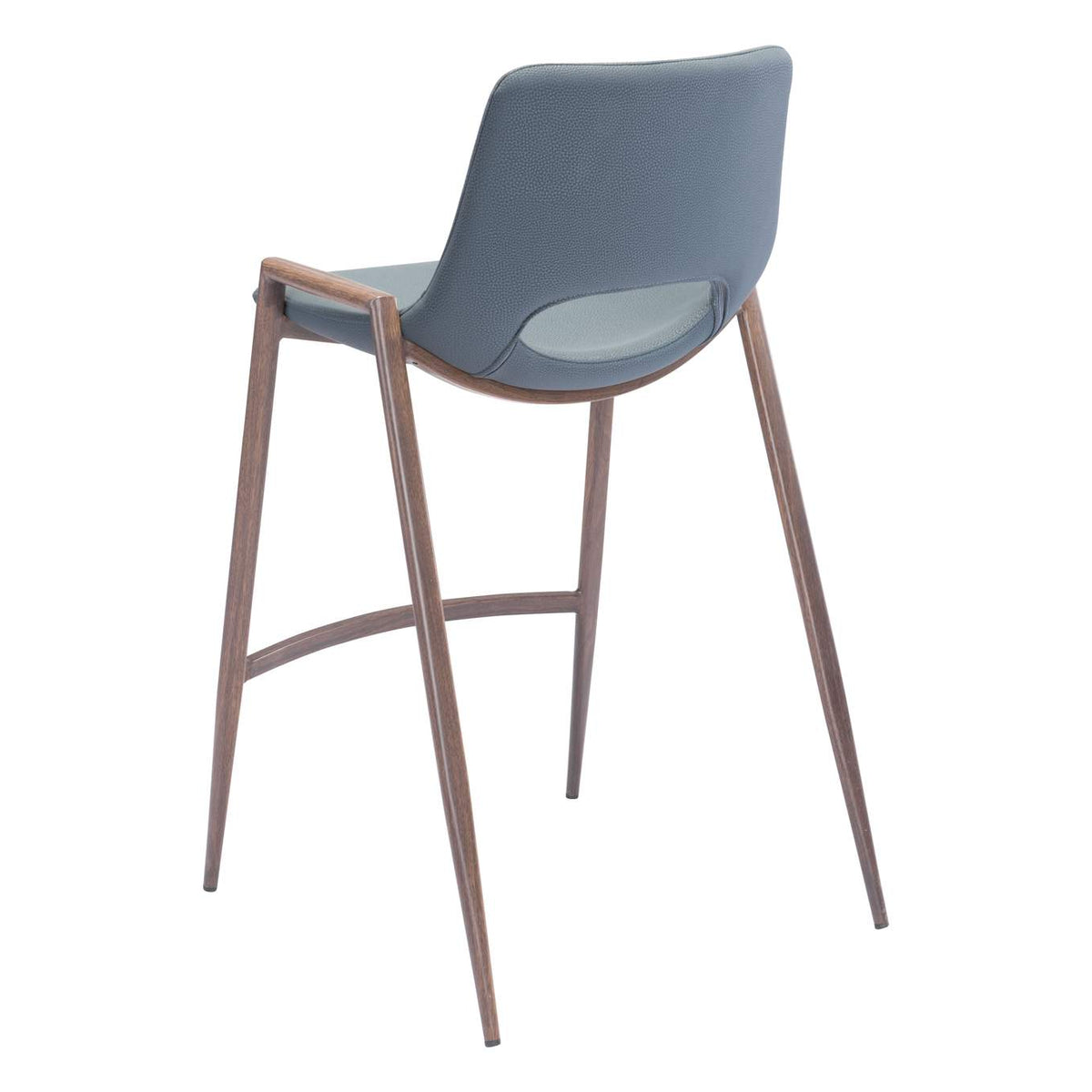 101692 Desi Counter Stool (Set Of 2) Azure Gray & Walnut