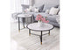 101704 Davis Coffee Table Set (2-Piece) White & Black