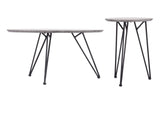 109232 Kerris Coffee Table Set (2-Piece) Gray & Black