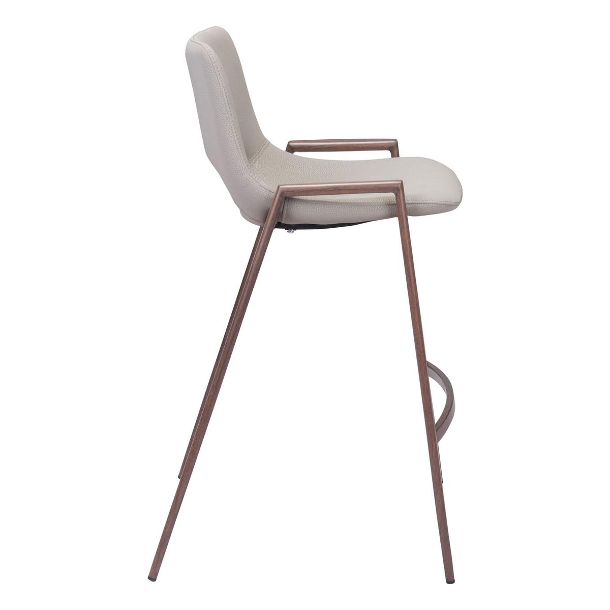 101693 Desi Counter Stool (Set Of 2) Beige & Walnut