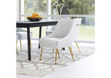 109714 Maxine Dining Chair White & Gold