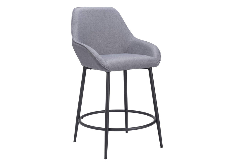 110077 Vila Counter Stool (Set Of 2) Gray