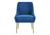 109715 Maxine Dining Chair Navy Blue & Gold