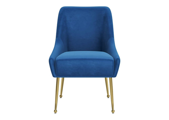 109715 Maxine Dining Chair Navy Blue & Gold
