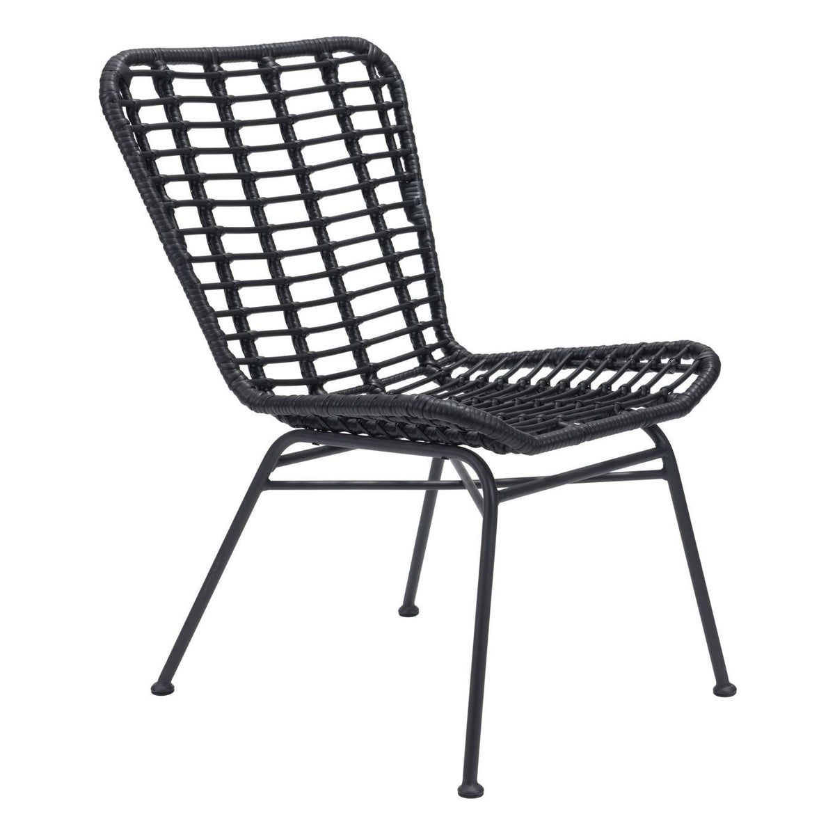 703946 Lorena Outdoor Dining Chair (Set Of 2) Black