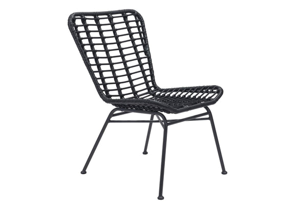 703946 Lorena Outdoor Dining Chair (Set Of 2) Black