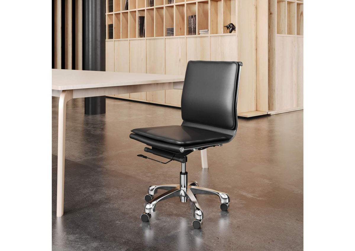 215218 Lider Plus Armless Office Chair Black