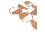 A12201 Cycle Round Mirror Gold & Walnut