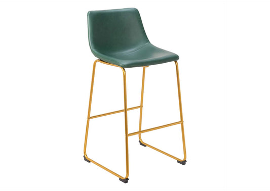 109961 Augusta Barstool (Set Of 2) Green & Gold