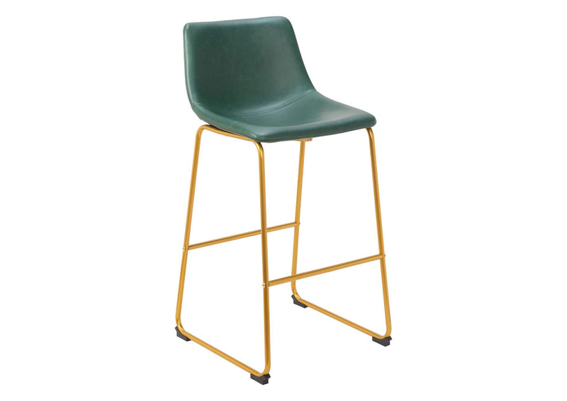 109961 Augusta Barstool (Set Of 2) Green & Gold