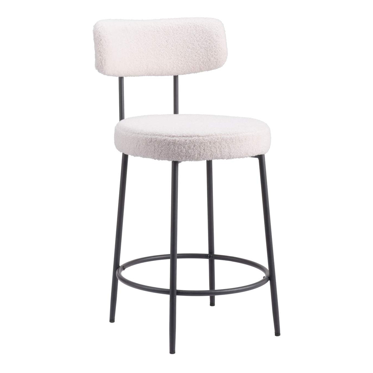 109739 Blanca Counter Stool (Set Of 2) Ivory