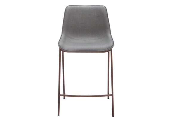 109936 Magnus Counter Stool (Set Of 2) Slate Gray & Walnut