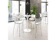 101283 Ace Barstool (Set Of 2) White & Silver