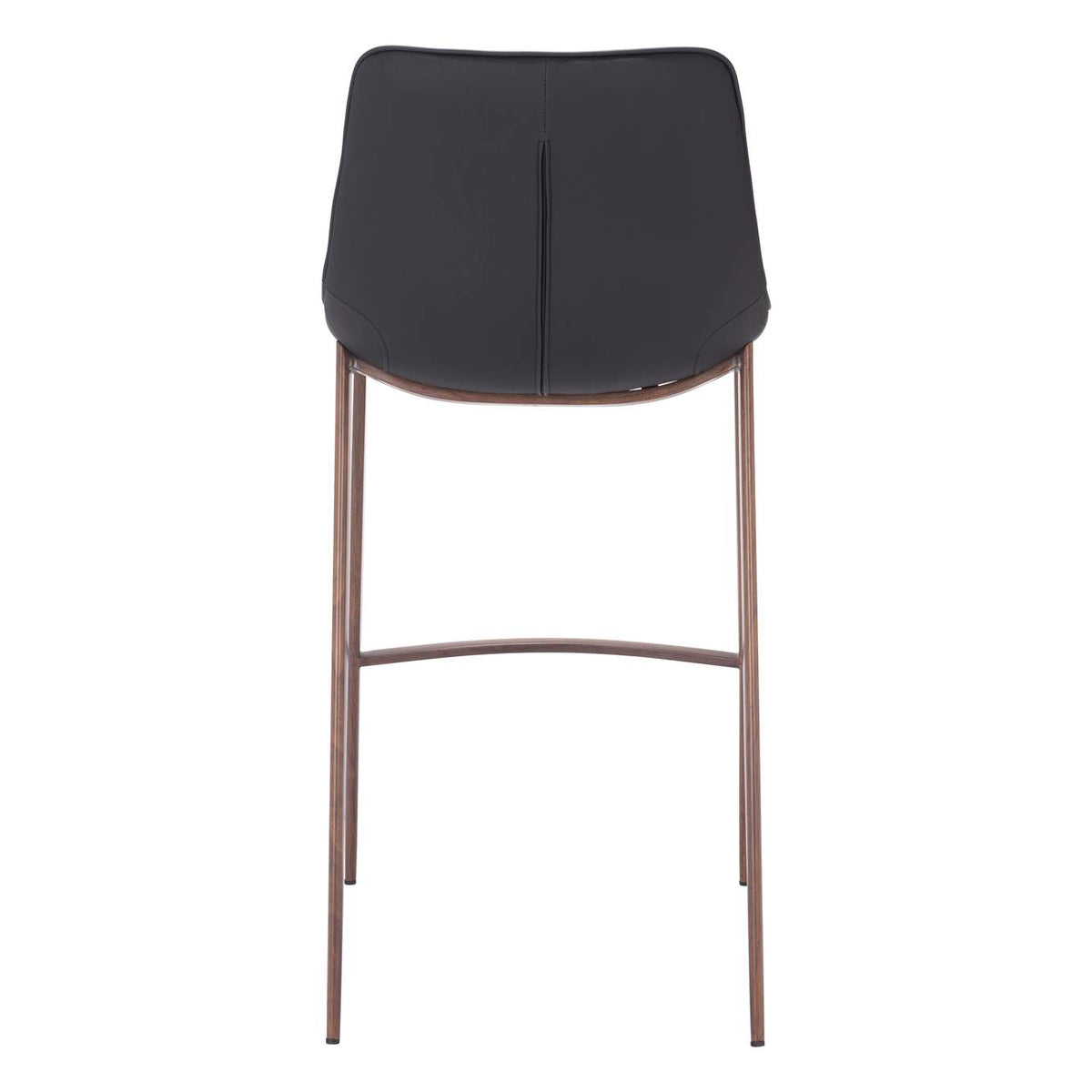 109937 Magnus Barstool (Set Of 2) Black & Walnut