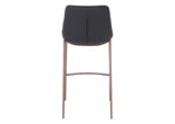 109937 Magnus Barstool (Set Of 2) Black & Walnut
